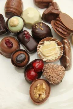 Decorated chocolates Stock Photos