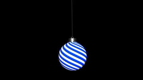Decorated christmas bauble loop swing background Vídeos de archivo 337851743