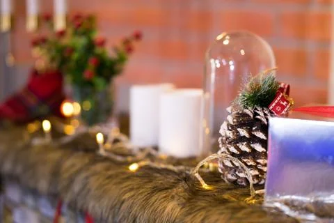 Decorated Christmas  with solf selective focus  and blurred background Stock Photos