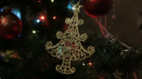 Decorated Christmas tree, 2016 Stock Footage 58917087