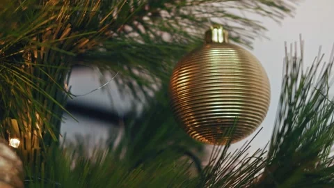 Decorated Christmas tree in 4k Stock Footage 144526751