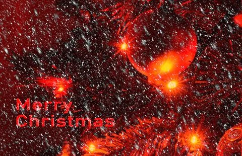Decorated Christmas tree on a blurred background. Background from a decora.. Stock Photos