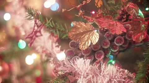 Decorated Christmas tree Stock Footage 44461376
