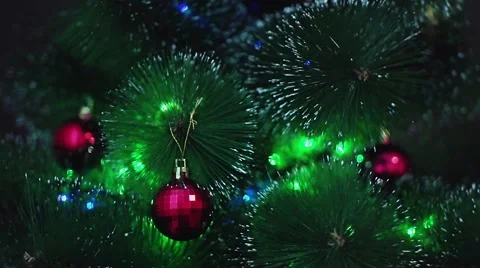 Decorated Christmas tree Video stock 56647559