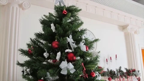 Decorated Christmas Tree Stock Footage 70755618