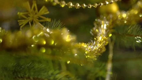 Decorated Christmas tree Stock Footage 71306416