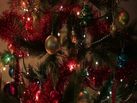 Decorated Christmas Tree Video stock 73607871