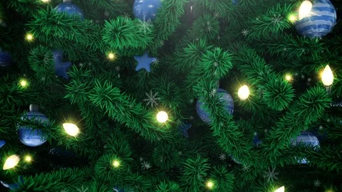 Decorated Christmas tree Stock Footage 83108489