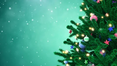 Decorated Christmas tree Stock Footage 98224295
