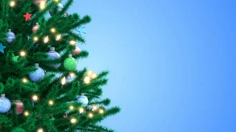 Decorated Christmas tree Stock Footage 98783482