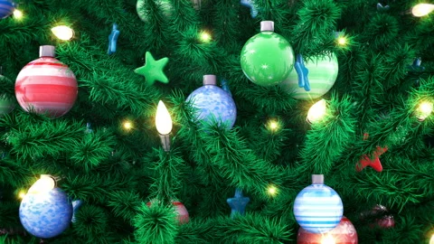 Decorated Christmas tree Stock Footage 98833710