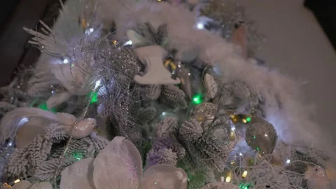 Decorated Christmas tree Stock Footage 177292324