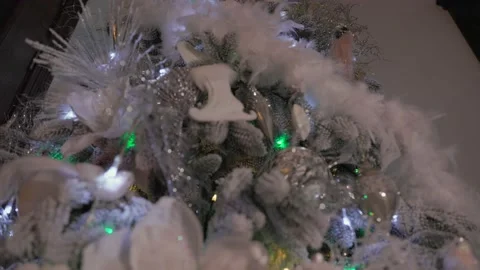 Decorated Christmas tree Stock Footage 182848021