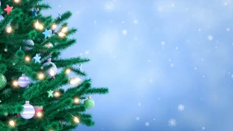 Decorated Christmas tree Stock Footage 224022270