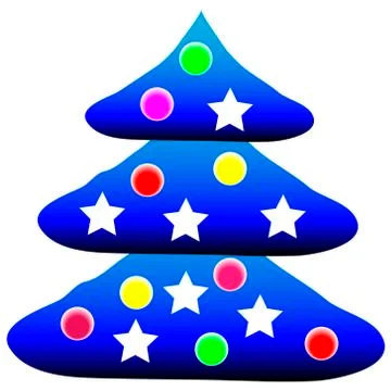 Decorated christmas tree Stock Illustration