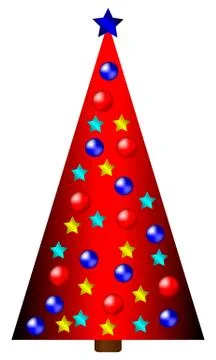 Decorated christmas tree Stock Illustration