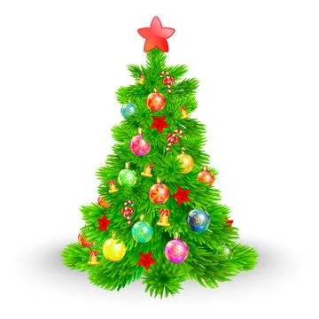 Decorated christmas tree Stock-Illustration