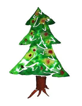 Decorated christmas tree Stock Illustration