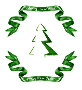 Decorated christmas tree Stock Illustration