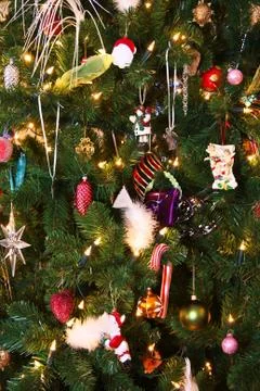 Decorated christmas tree Stock-Fotos