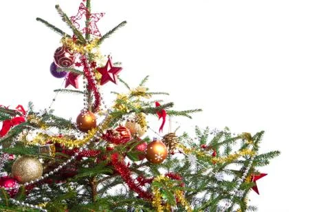 Decorated christmas tree Stock Photos
