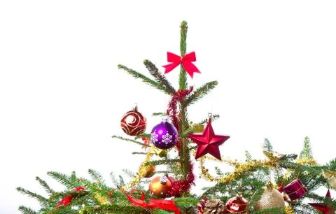Decorated christmas tree Stock Photos