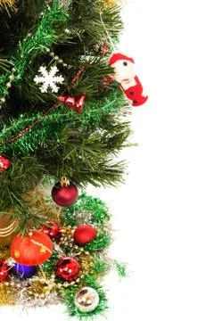 Decorated Christmas tree Stock Photos