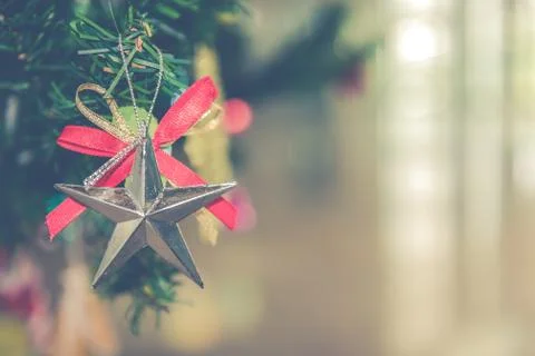 Decorated Christmas tree Stock Photos