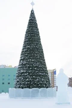 Decorated Christmas tree 스톡 사진