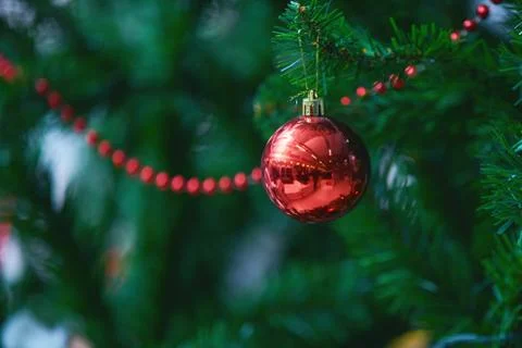 Decorated Christmas tree Stock Photos