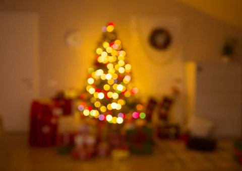Decorated Christmas tree Stock Photos