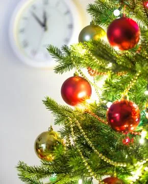 Decorated Christmas tree Foto stock