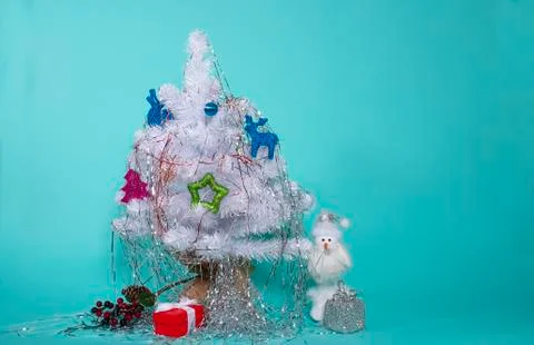 Decorated Christmas tree 写真素材