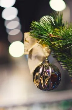 Decorated Christmas tree Stock Photos