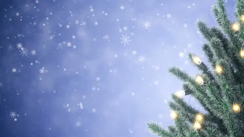 Decorated Christmas tree with sparkling light garland Stock Footage 256185200