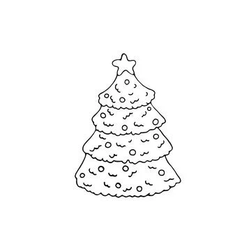 Decorated christmass tree Stock Illustration