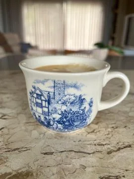 Decorated coffee cup Stock Photos