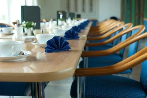 Decorated coffee-table in an restaurant Foto stock