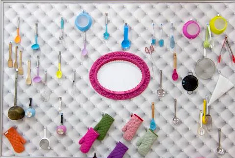 Decorated cook wall Stock Photos