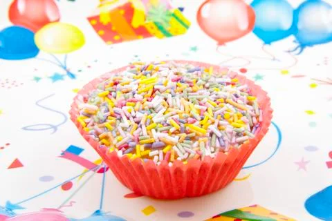 Decorated cupcake Stock Photos