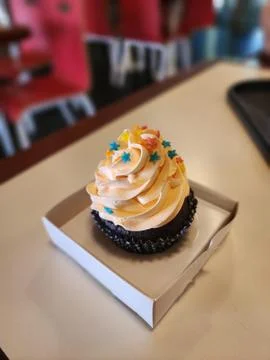 Decorated cupcake Stock Photos