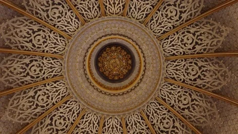 Decorated dome inside Round Hall Video stock 132528954
