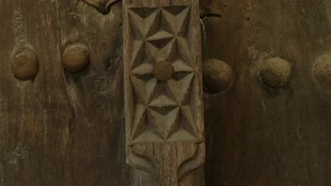 Decorated door frame Stock Footage 162780444