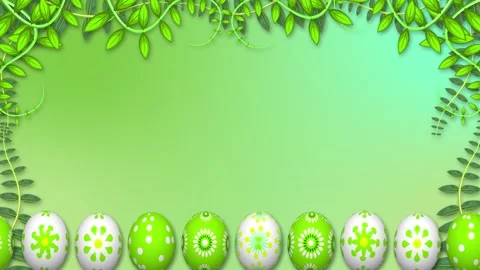 Decorated easter egg and green landscape background view covered with wild .. 스톡 동영상 306077835
