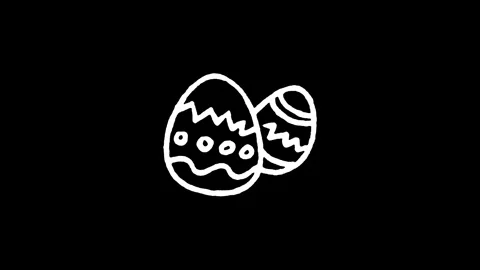 Decorated Easter Eggs Icon Video stock 346822419