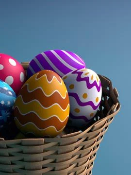 Decorated easter eggs Stock Illustration