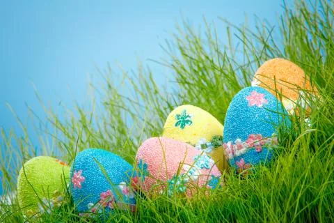 Decorated easter eggs 写真素材