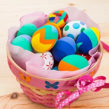 Decorated easter eggs Stock Photos