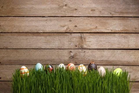Decorated Easter eggs Stock Photos