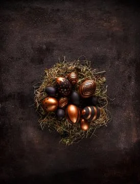 Decorated Easter eggs Stock Photos